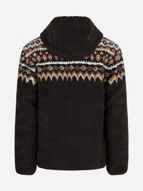Felpa Keystone Hoodie in pile con motivi geometrici marrone MC2 SAINT BARTH - vista posteriore
