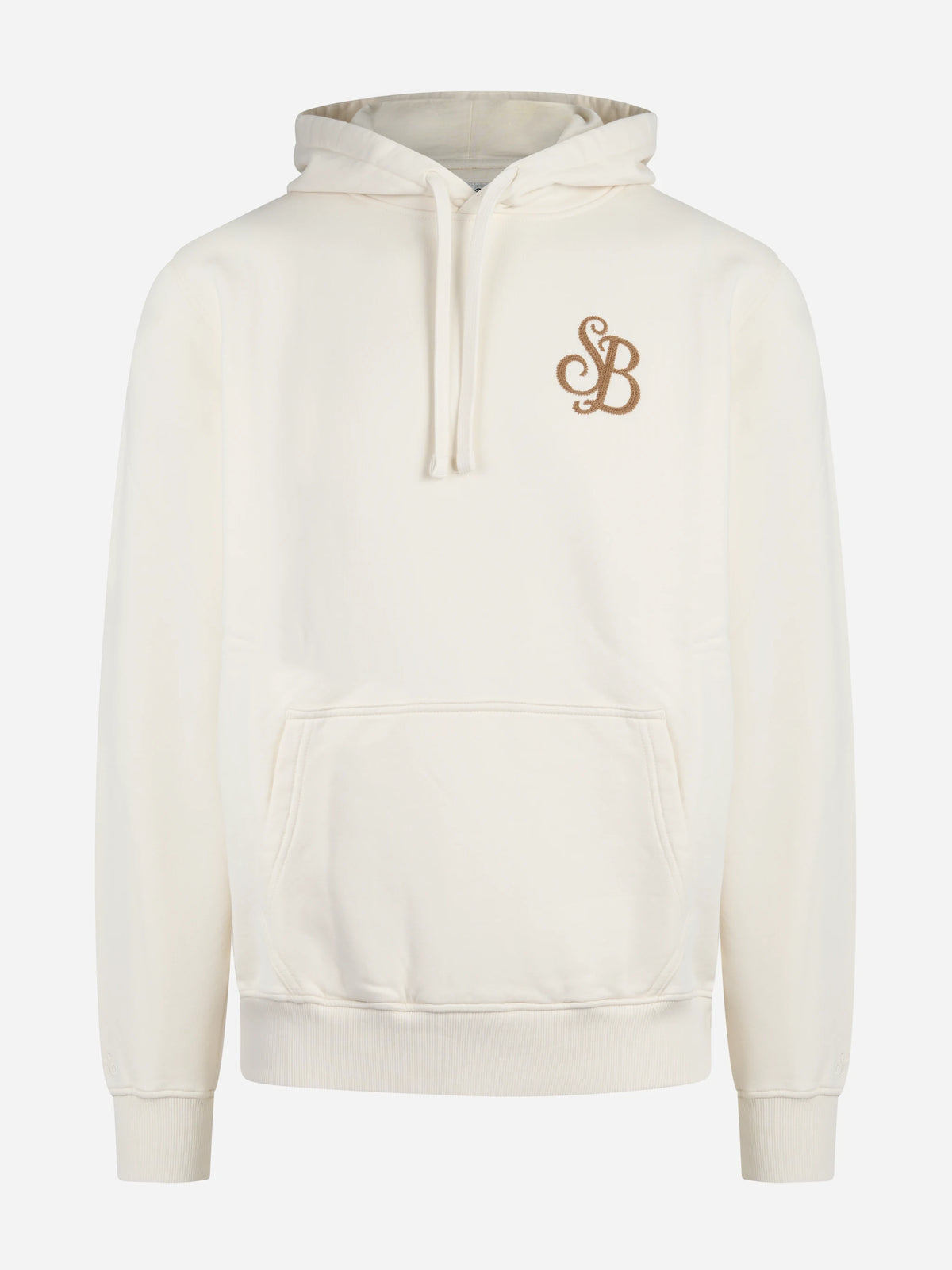 Felpa Tribeca con cappuccio e monogramma bianca - vista frontale