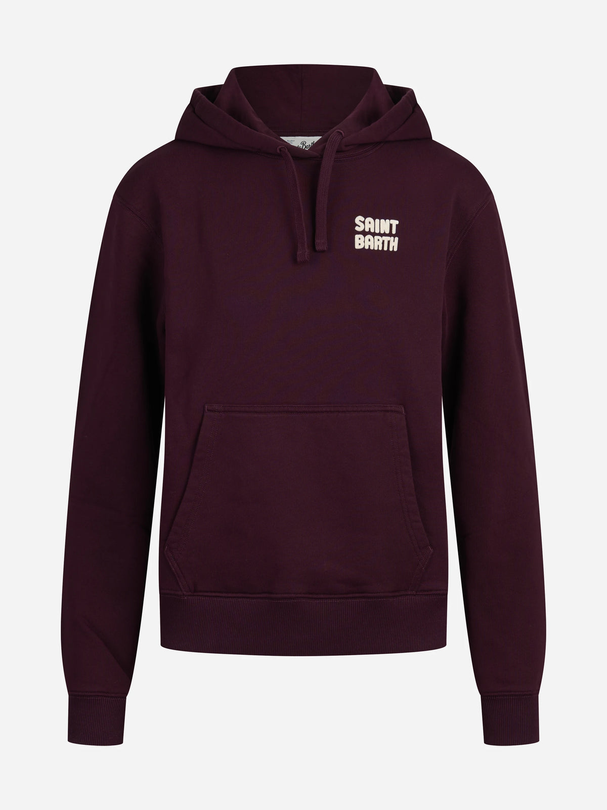 Felpa Virginia con cappuccio bordeaux - vista frontale