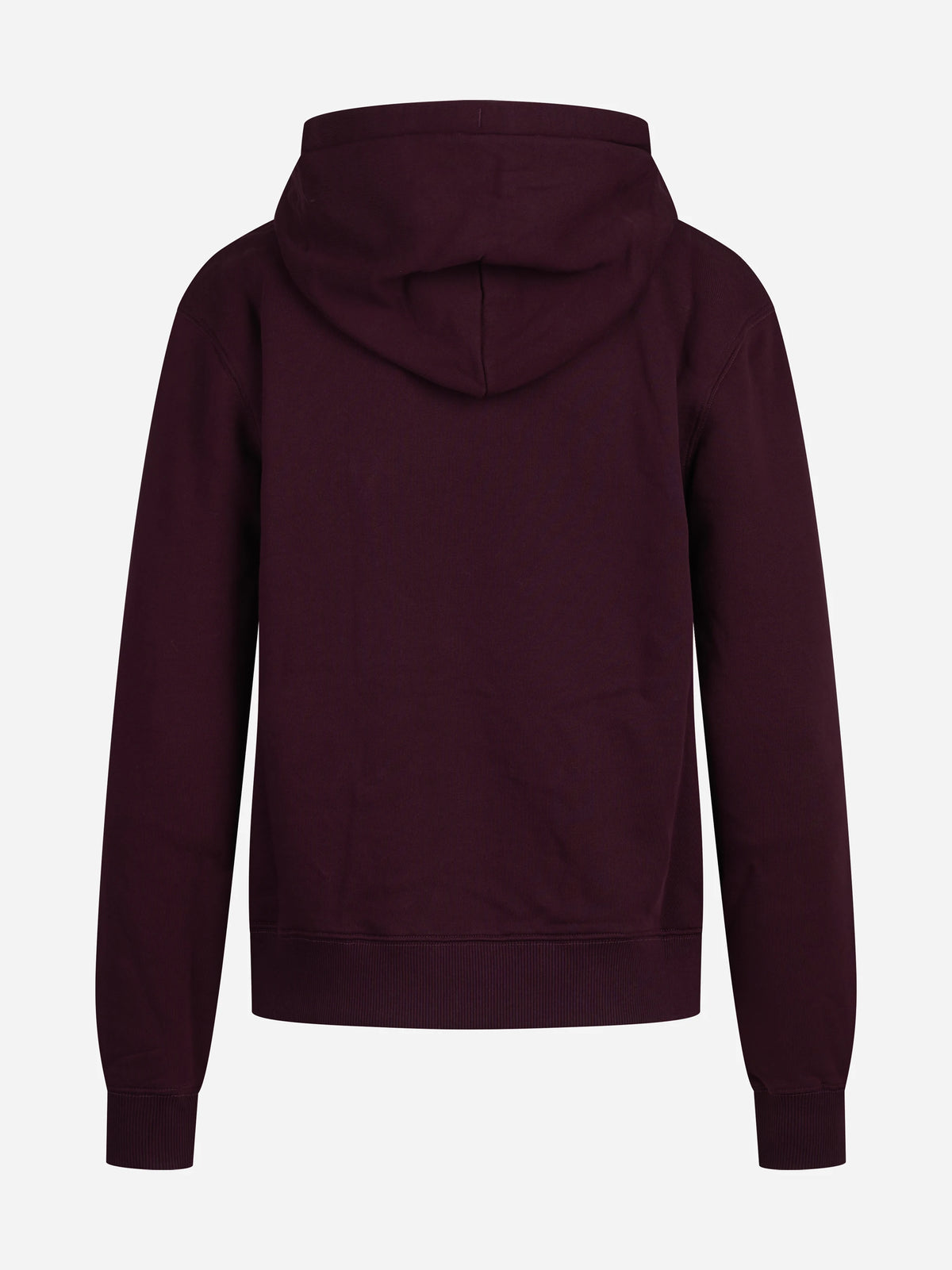 Felpa Virginia con cappuccio bordeaux - vista posteriore