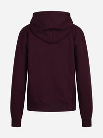 Felpa Virginia con cappuccio bordeaux - vista posteriore