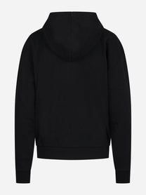 Felpa Zadie con cappuccio e zip nera - vista posteriore