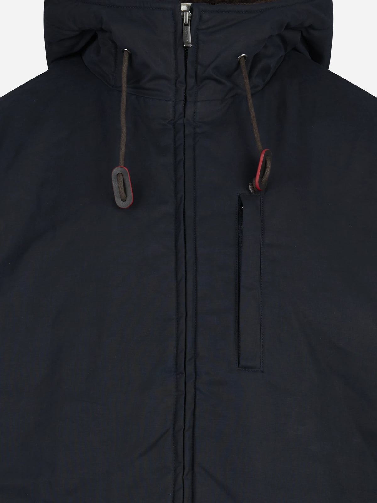 Giacca Edgar Wax con cappuccio blu - vista posteriore