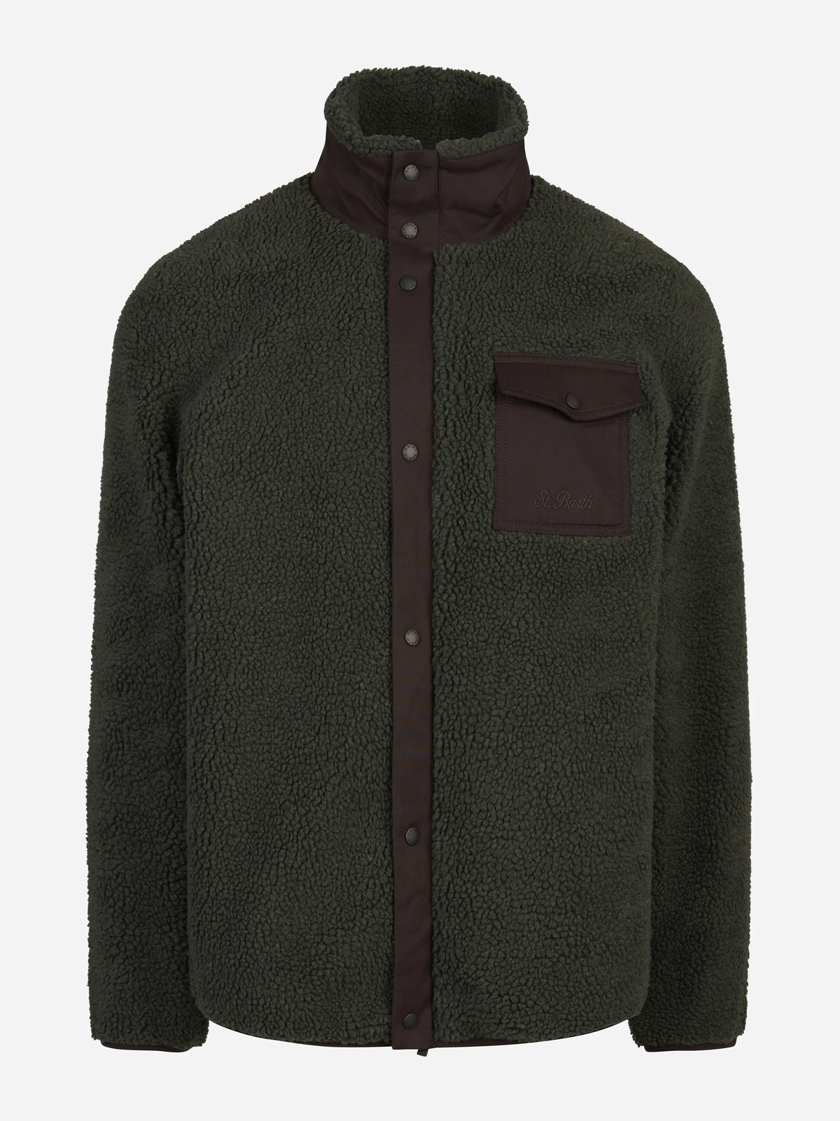 Giacca Keystone Teddy con zip verde - vista frontale