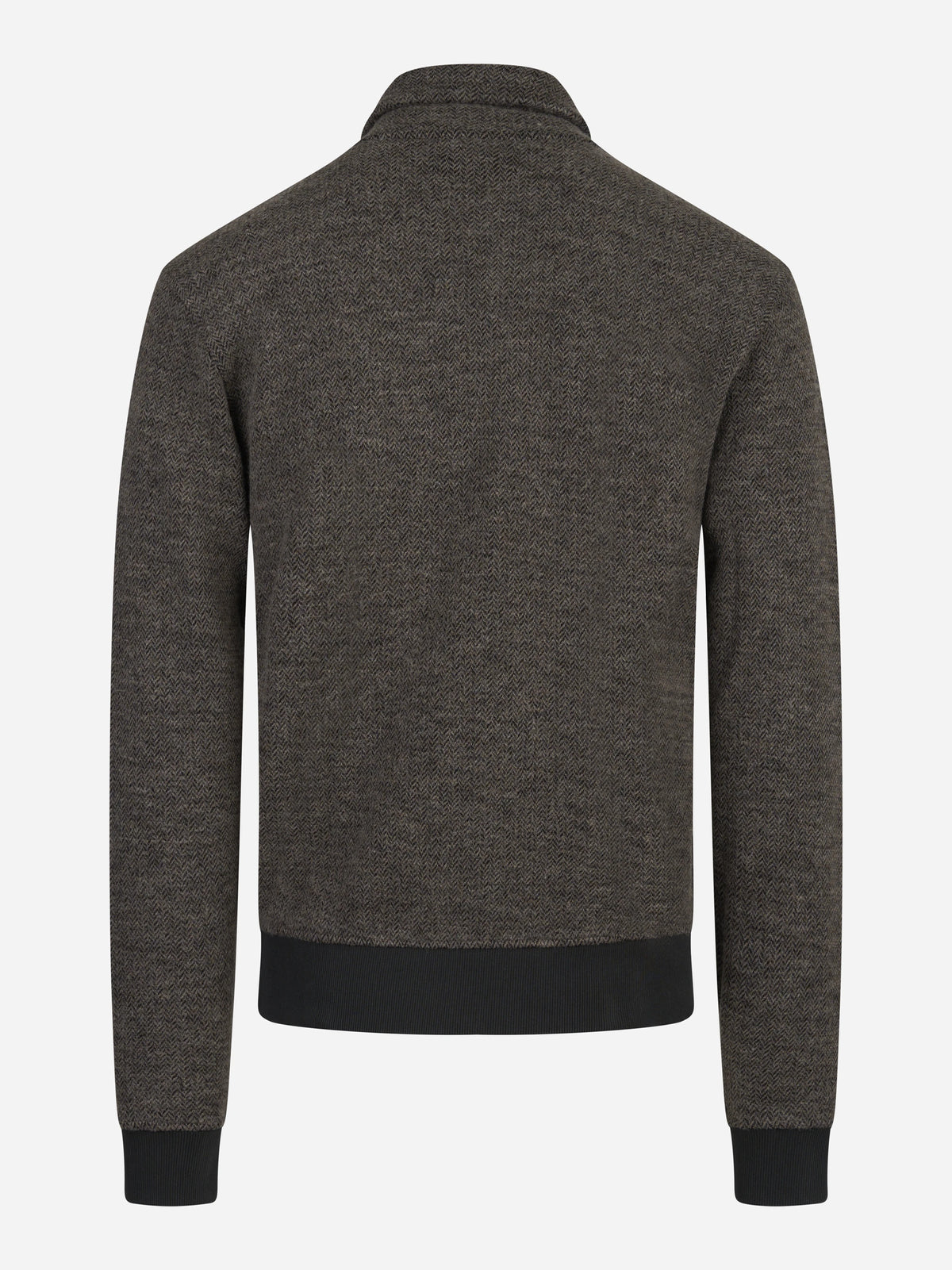 Giacca Wilton Herringbone in lana e cotone marrone - vista posteriore