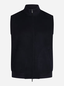Gilet Camden in misto lana blu - vista frontale