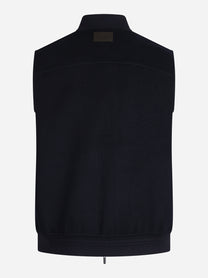 Gilet Camden in misto lana blu - vista posteriore