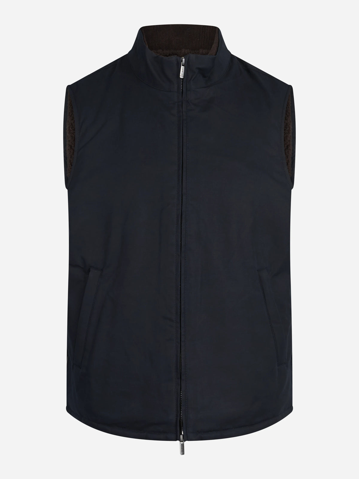Gilet Edgar cerato con interno teddy blu - vista frontale