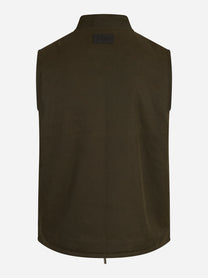Gilet Edgar cerato con interno teddy verde - vista posteriore