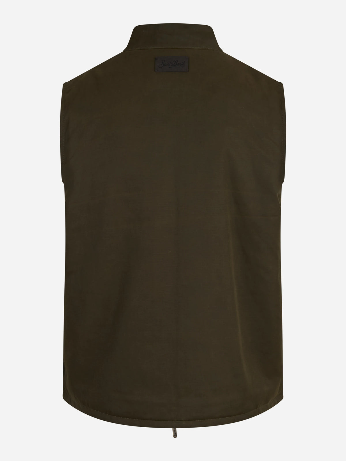 Gilet Edgar cerato con interno teddy verde - vista posteriore