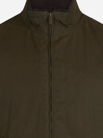 Gilet Edgar cerato con interno teddy verde - dettaglio del ricamo o della costruzione