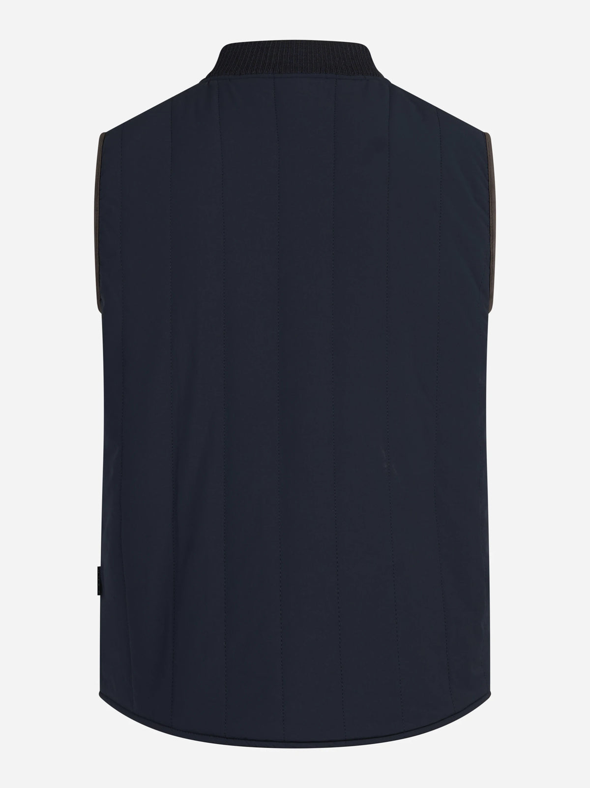 Gilet reversibile Spencer in misto lana blu - vista posteriore del secondo lato