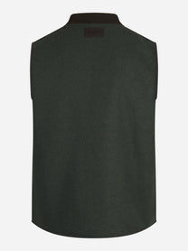 Gilet reversibile Spencer in misto lana verde - vista posteriore del primo lato
