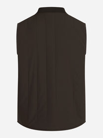 Gilet reversibile Spencer in misto lana verde - vista posteriore del secondo lato