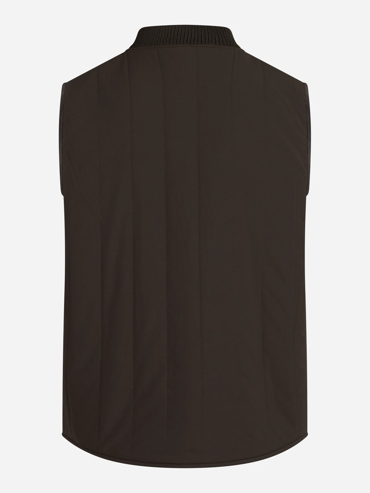 Gilet reversibile Spencer in misto lana verde - vista posteriore del secondo lato