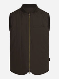 Gilet reversibile Spencer pied-de-poule marrone - vista frontale del secondo lato