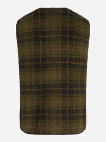 Gilet Thor effetto teddy a quadri verde MC2 SAINT BARTH - vista posteriore