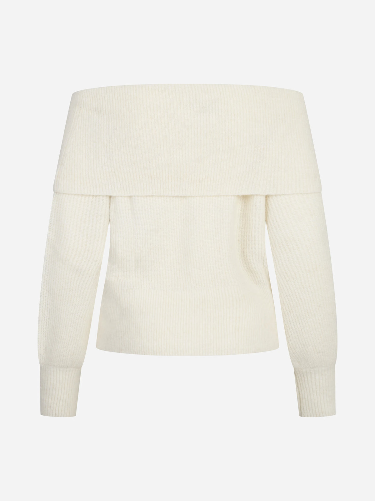 Maglia Aliette Soft con scollo bardot bianca - vista posteriore