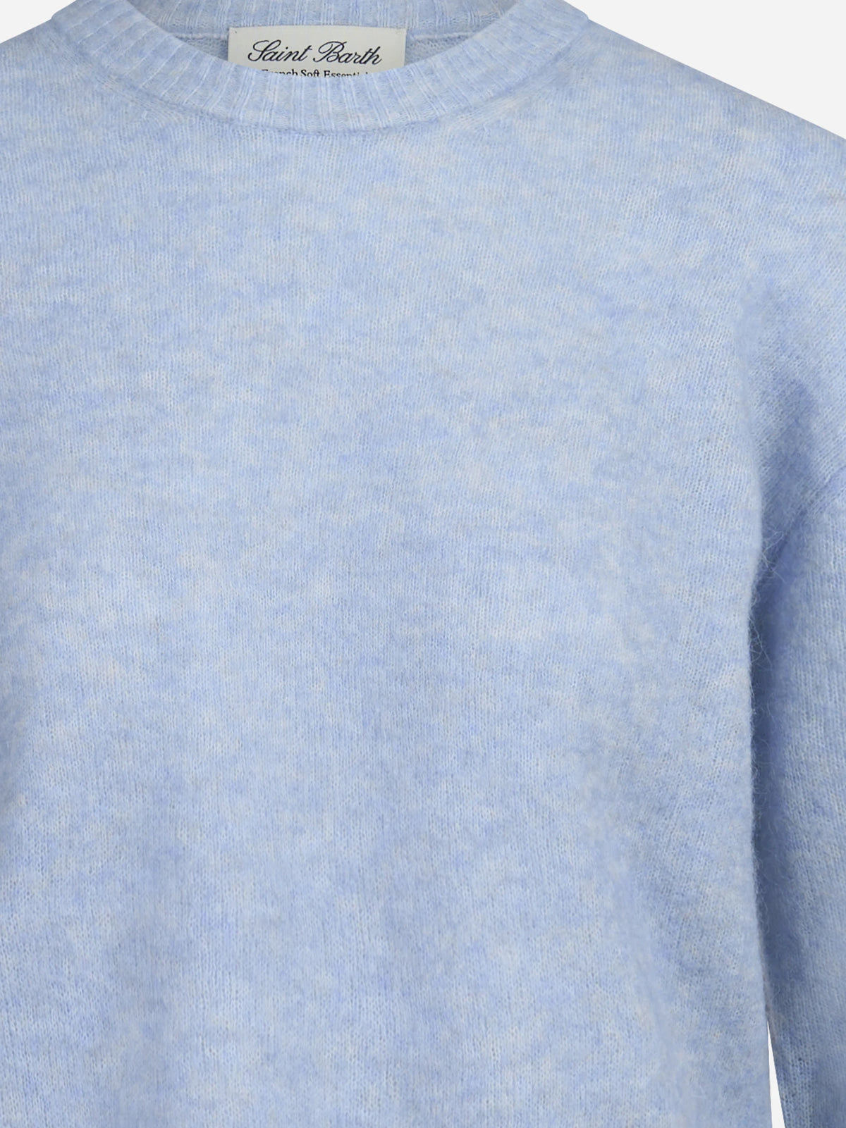 Maglia Lucille Soft in misto alpaca celeste - dettaglio del prodotto