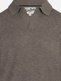 Polo Covent in lana e cashmere marrone - dettaglio del prodotto