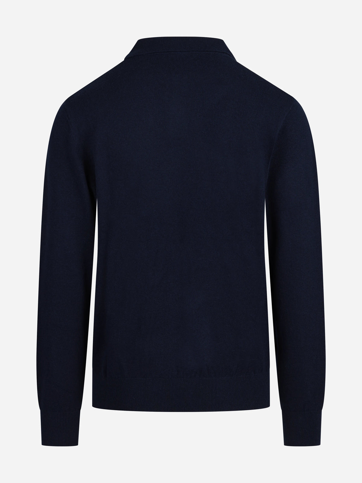 Polo Covent in lana e cashmere blu - vista posteriore