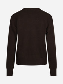 Maglia Danya con ricamo St. Barth marrone - vista posteriore