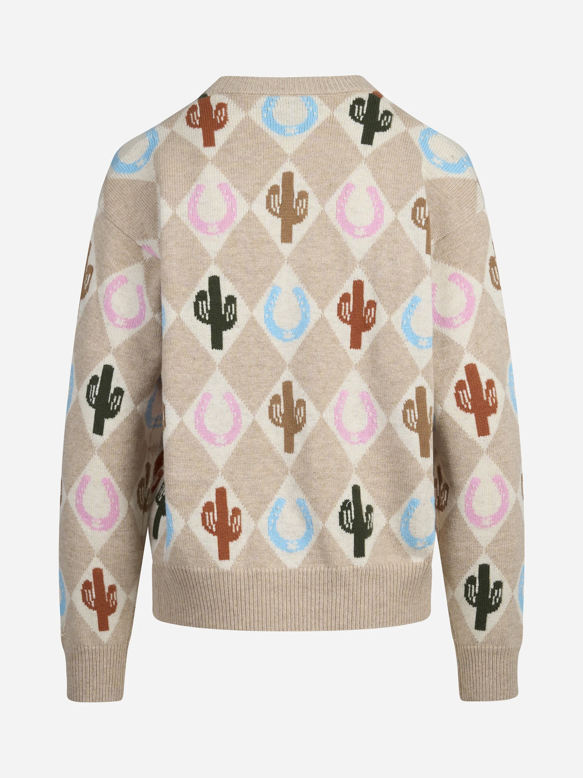 Maglia Danya con motivo cactus beige - vista posteriore