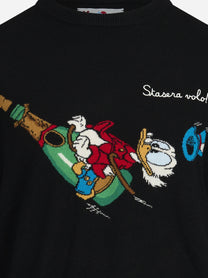 Maglia Heron Light con ricamo nera - dettaglio del ricamo o della costruzione