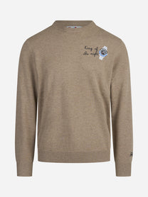 Maglia Heron Light con ricamo beige - vista frontale