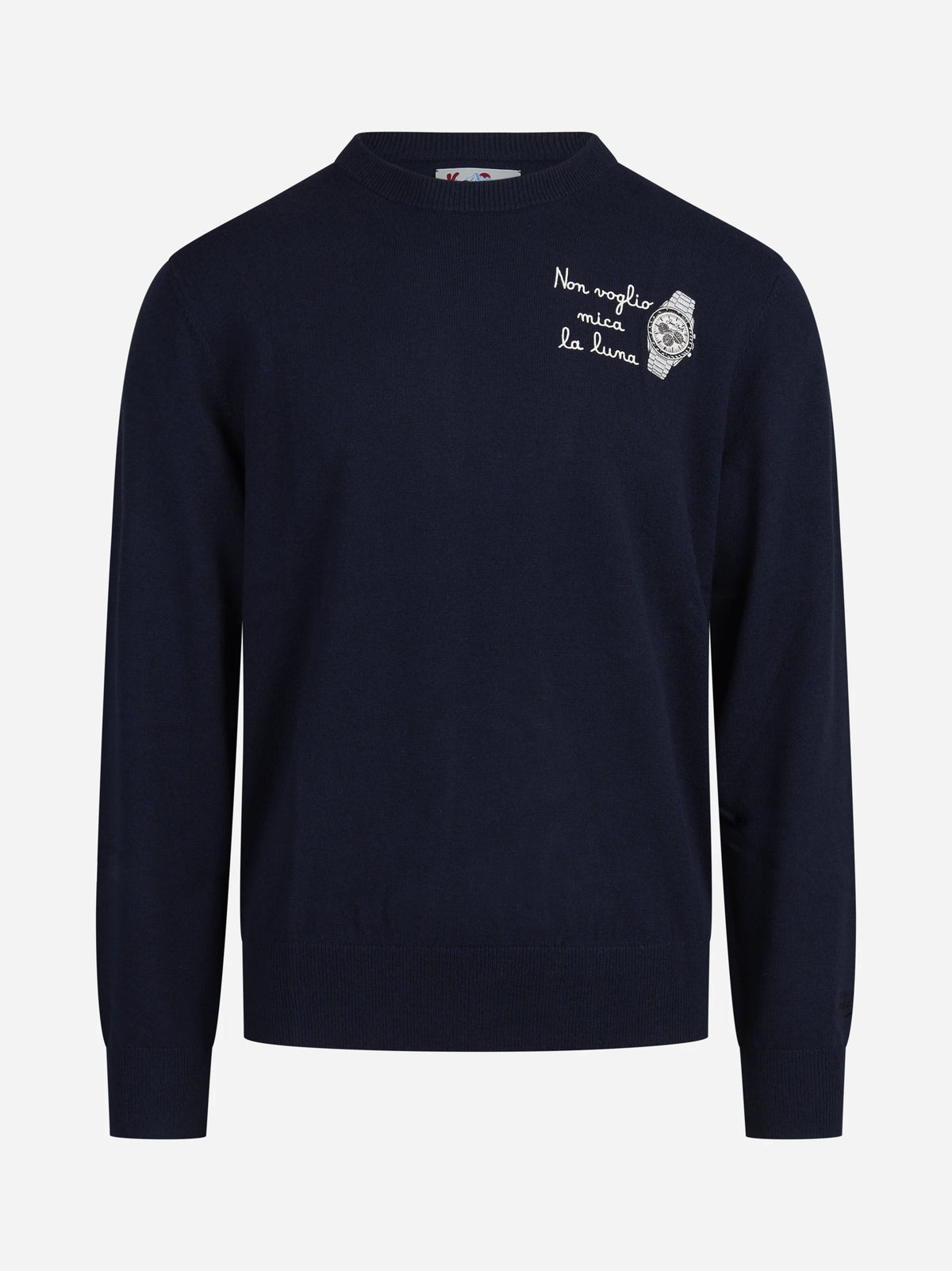 Maglia Heron con ricamo blu - vista frontale