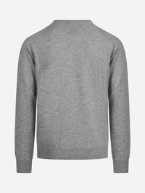 Maglia Heron con scritta Delicatissimo grigio - vista posteriore