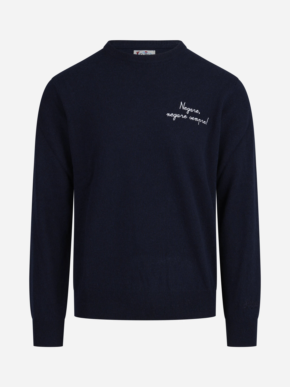 Maglia Heron con ricamo blu - vista frontale