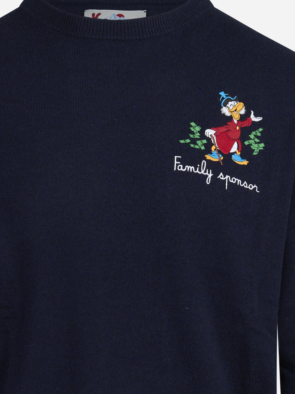 Maglia Heron con ricamo Family Reunion blu - dettaglio del prodotto