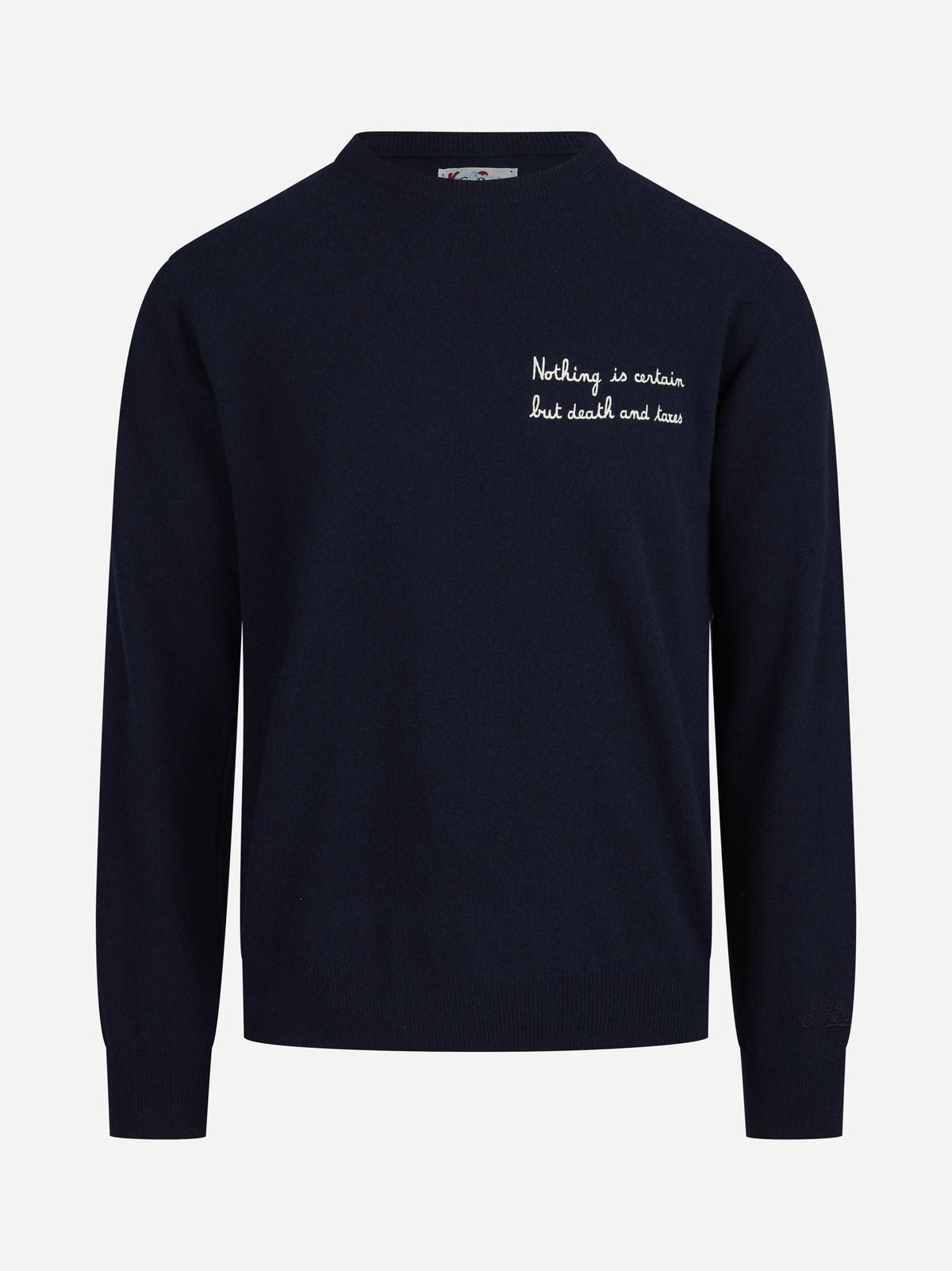 Maglia Heron Light con ricamo blu - vista frontale
