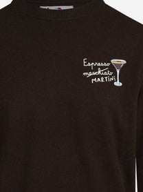Maglia Heron Light Espresso Martini marrone - dettaglio del ricamo o della costruzione
