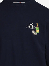 Maglia Heron Light No Carbo blu - dettaglio del ricamo o della costruzione