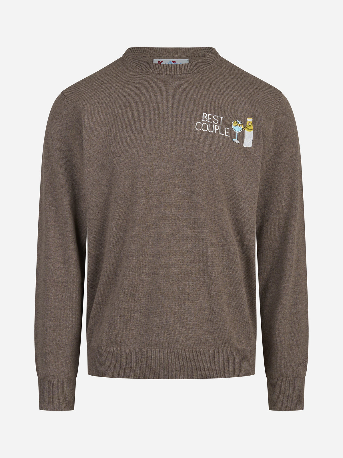 Maglia Heron Light con ricamo marrone - vista frontale