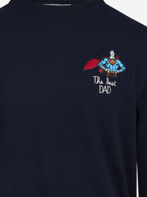 Maglia Heron Light con ricamo blu - dettaglio del prodotto