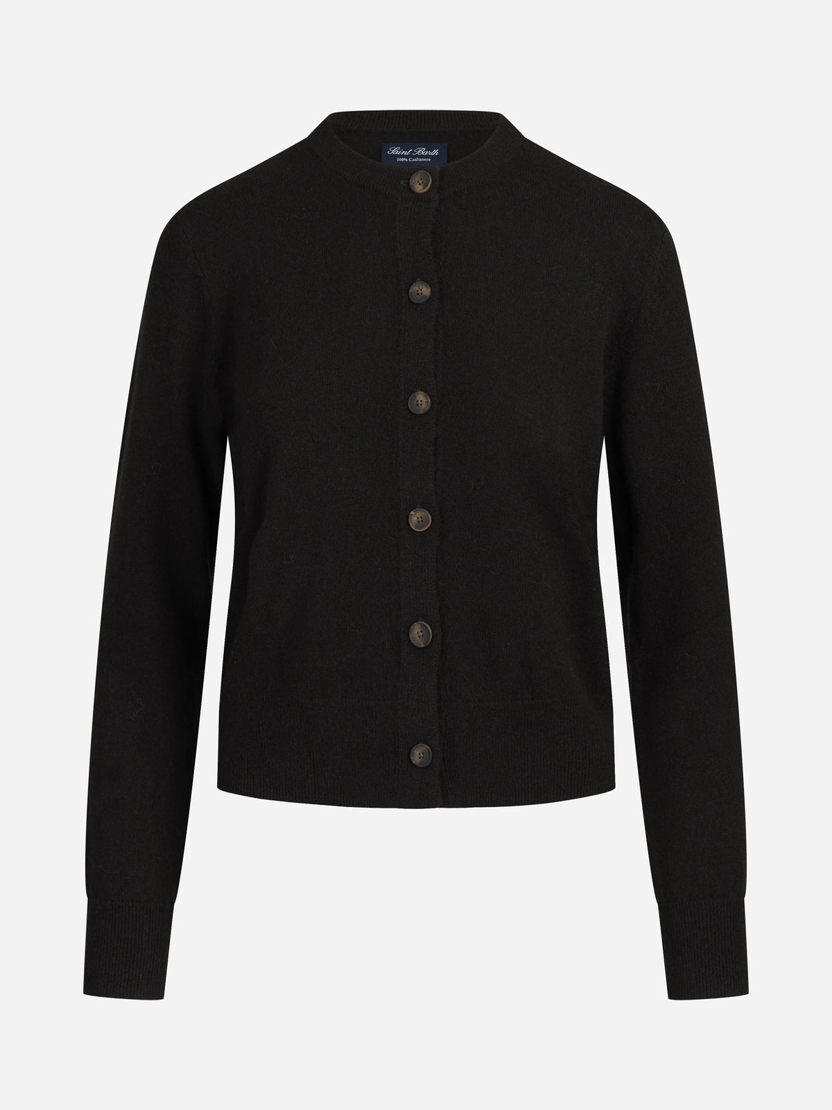 Cardigan Sierra in cashmere marrone - vista frontale