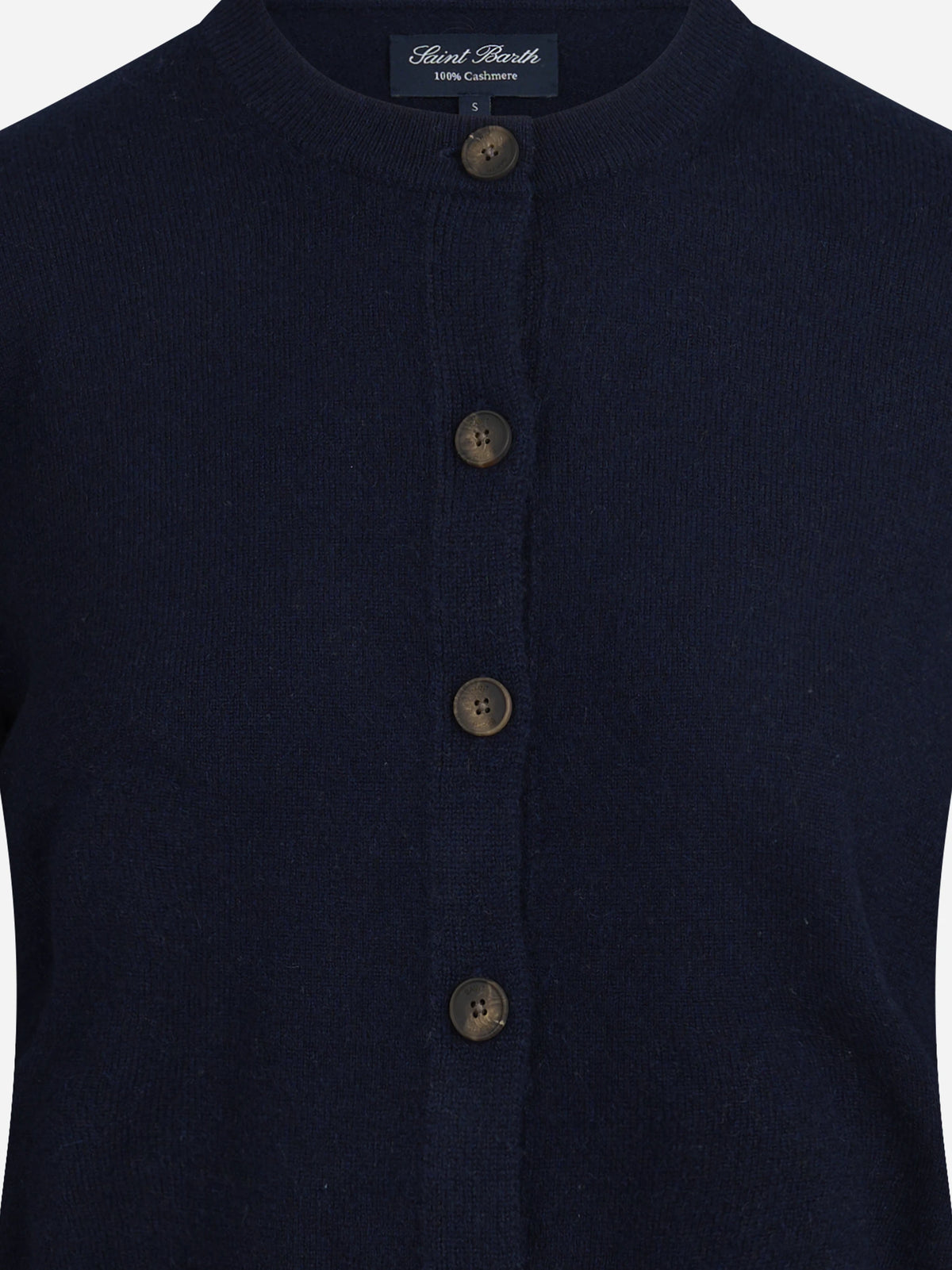Cardigan Sierra in cashmere blu - dettaglio del prodotto