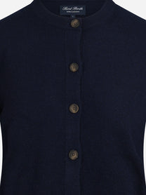 Cardigan Sierra in cashmere blu - dettaglio del prodotto