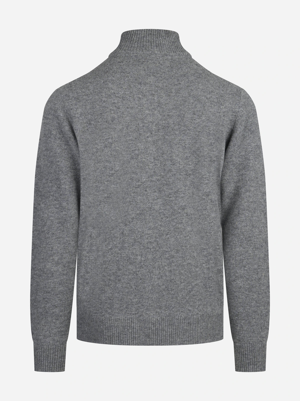 Maglia Jermyn con mezza zip in lana d’agnello grigio - vista posteriore