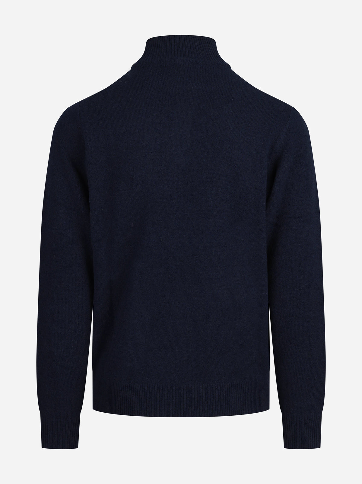 Maglia Jermyn con mezza zip in lana d’agnello blu - vista posteriore