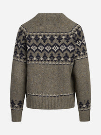 Maglia Merida Donegal jacquard marrone - vista posteriore