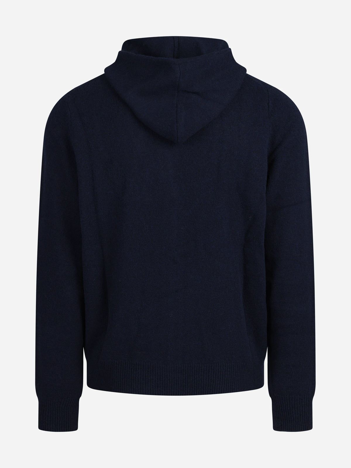 Cardigan Notting con cappuccio in lana d’agnello blu - vista posteriore