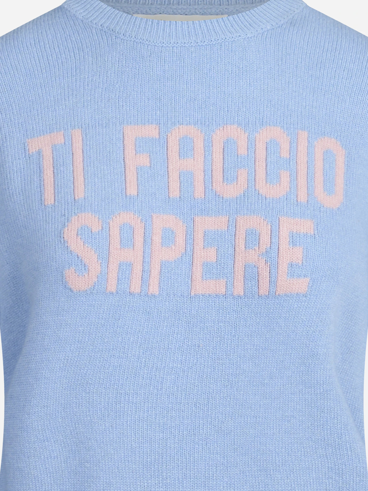 Maglia New Queen Ti Faccio Sapere celeste - dettaglio del prodotto