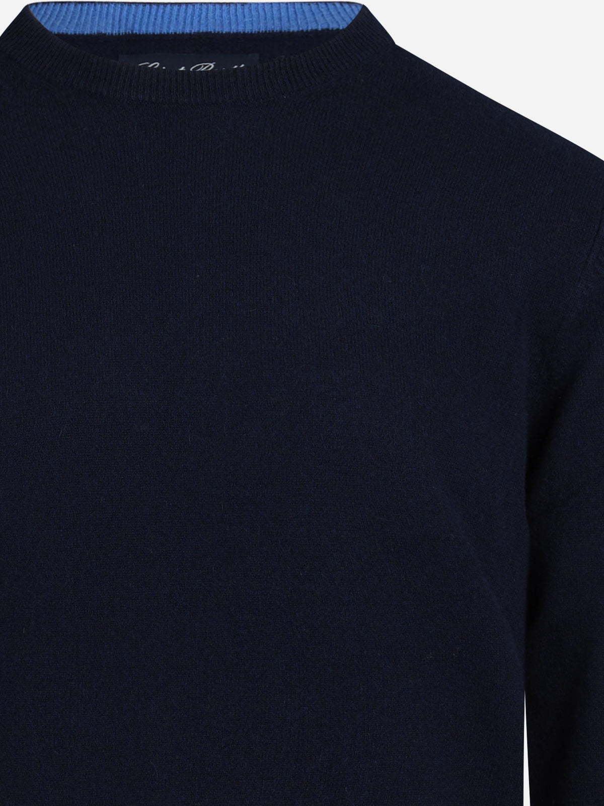 Maglia Regent in cashmere blu - dettaglio del prodotto