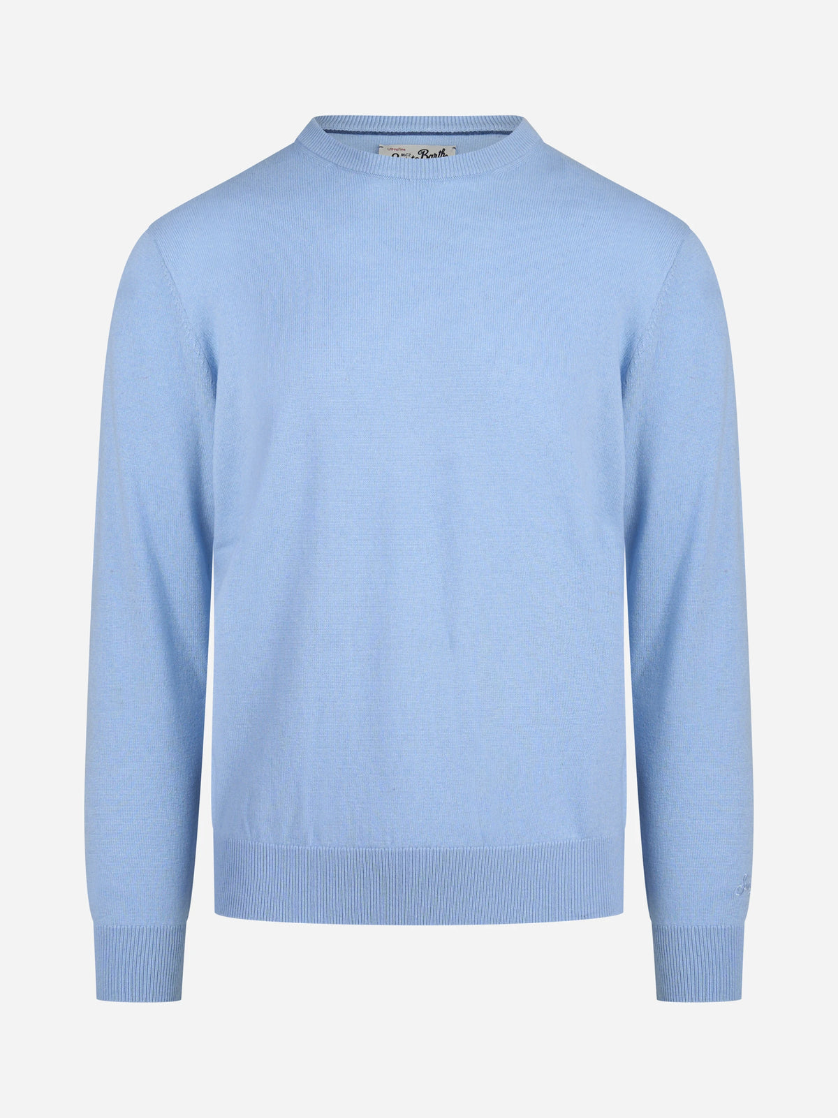 Maglia Regent in lana e cashmere celeste - vista frontale