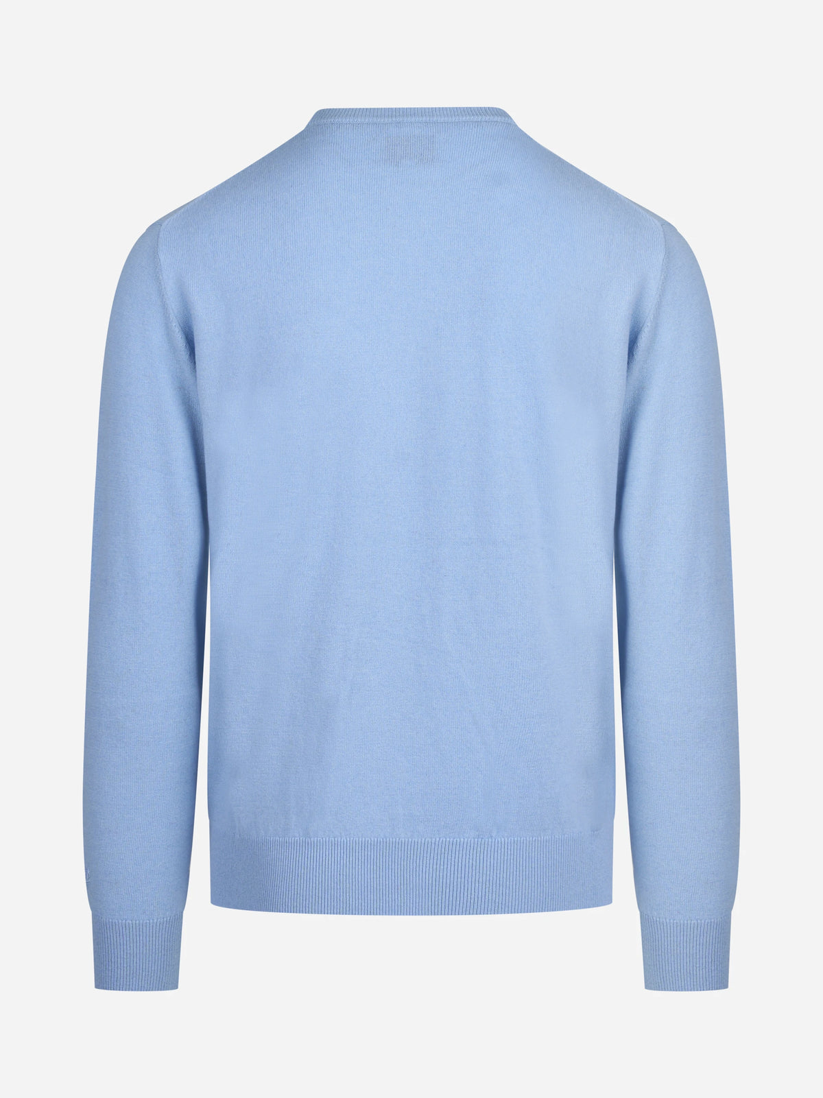 Maglia Regent in lana e cashmere celeste - vista posteriore