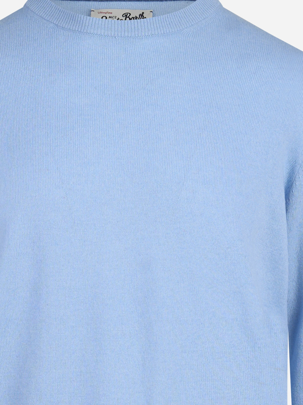 Maglia Regent in lana e cashmere celeste - dettaglio del prodotto